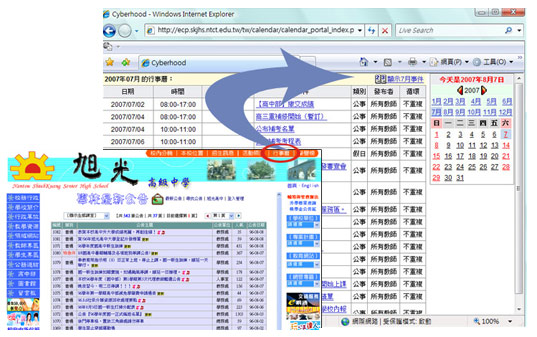 图示:旭光高级中学使用示意图